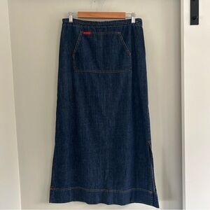 Vintage Y2K Long Lightweight Denim Maxi Jean Skirt Medium